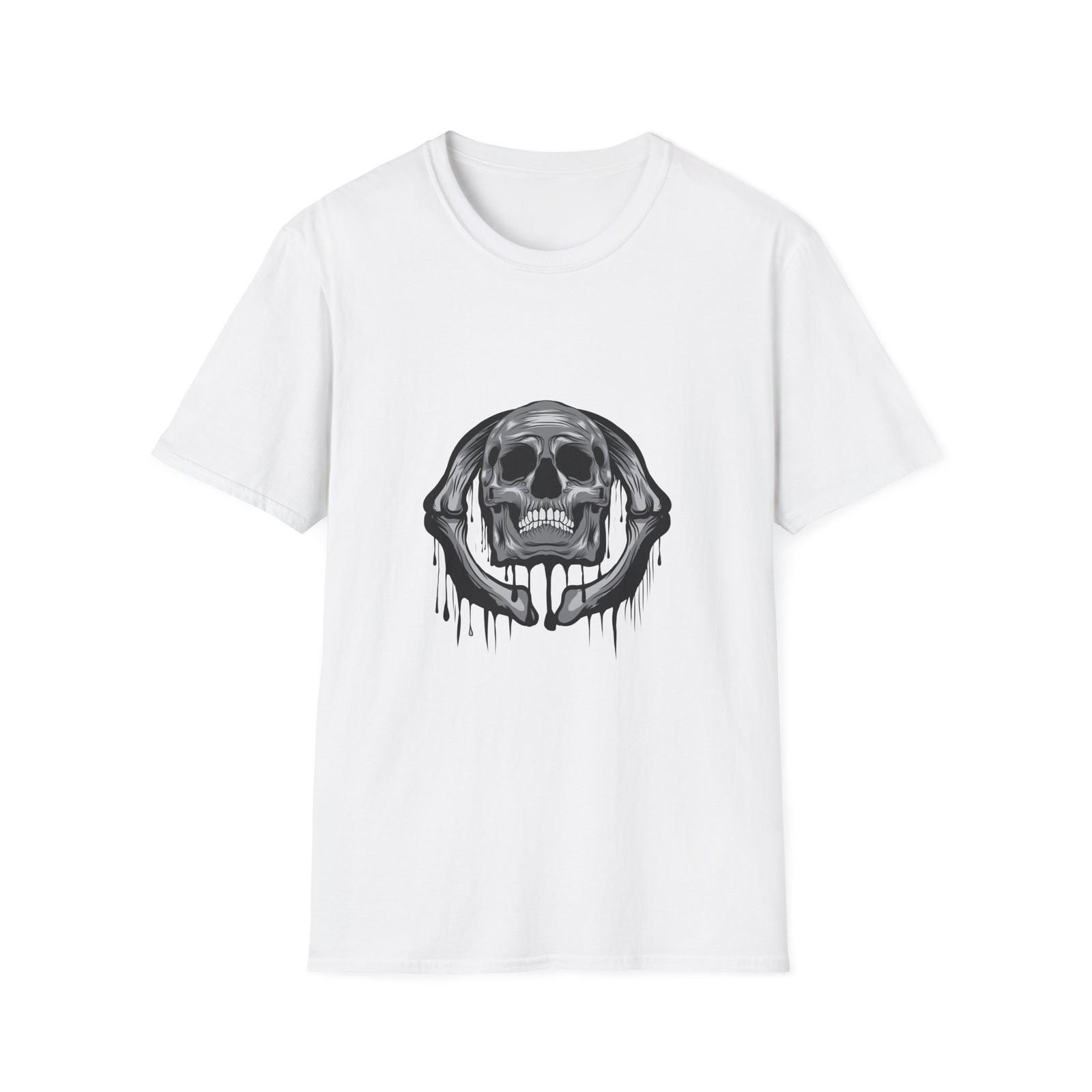 Edgy Skull Graphic T-Shirt | Unisex Softstyle Tee, Casual Wear, Gift for [...] S