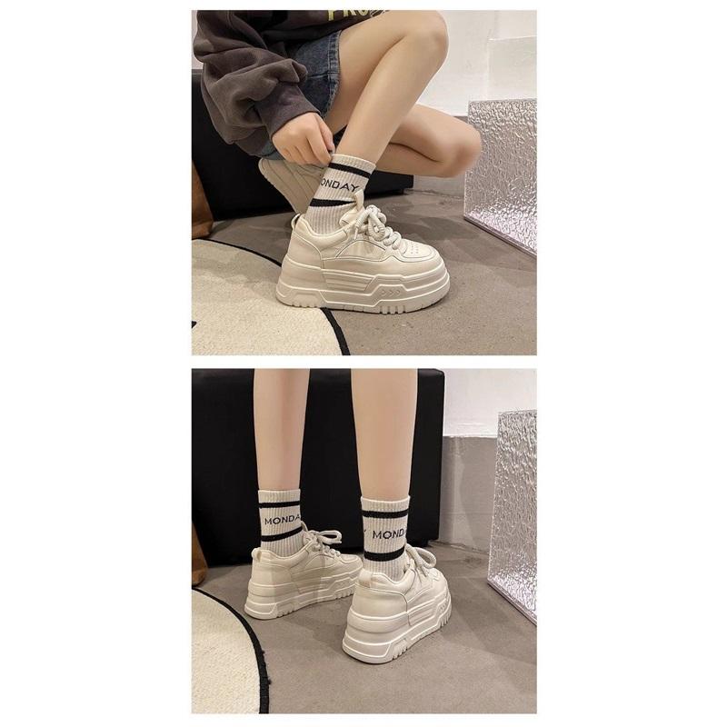  Women's Chunky Sole Forrest Gump Shoes Platform Casual Lace Up Sneakers