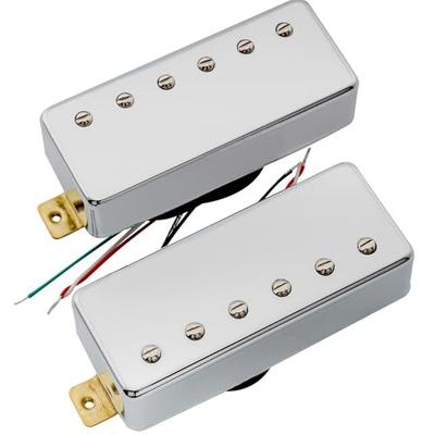 Artec MLA97 Alnico 5 Covered Mini Humbucker Pickup Neck/Bridge PU Set for Electric Guitar, Chrome