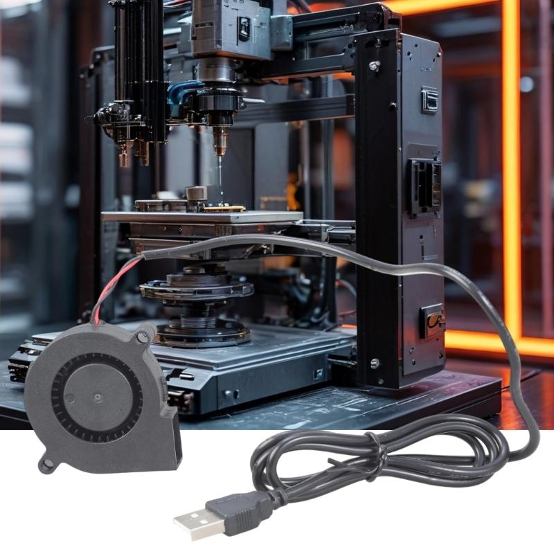 Kompakter USB-betriebener 50-mm-Lüfter DC5V 4300 U/min Abluftventilator für 3D-Drucker Computer Kühlung Reparaturen Geräuscharmes Design