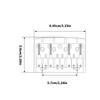 4 Strings Bass Guitar Bridge, Alloy Fixed Hardtail Tailpiece Bridge Saddles with Mounting Screw for Electric Guitar Bass