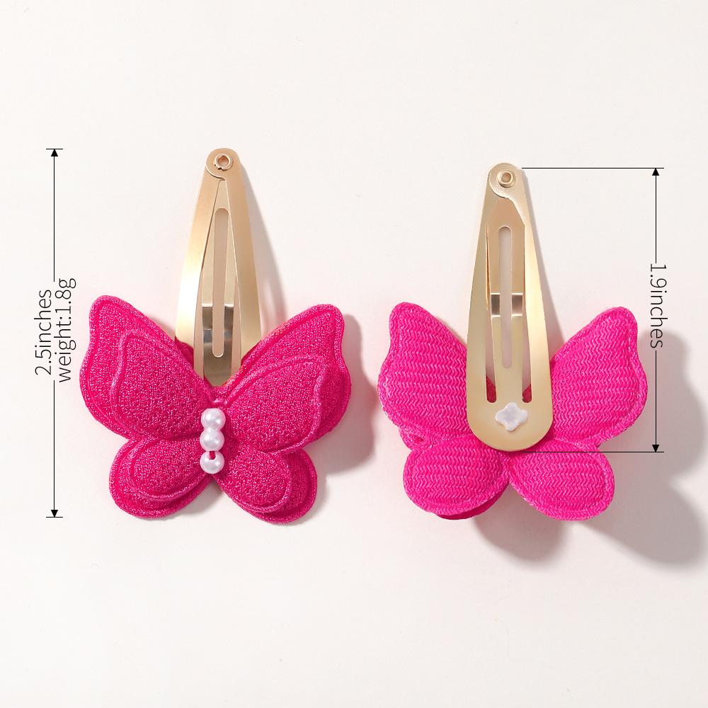 Cute Butterfly Hairpins Set Children Girls Kids Hair Clips Bobby Pins Barrettes Accessories Hairgrip Headwear Headdress Ornament