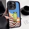 Cartoon Cute Frog Phone Case For iPhone 15 Pro Case Funda iPhone 11 13 12 14 16 Pro Max XR XS X 7 8 Plus SE Soft Cover Bumper