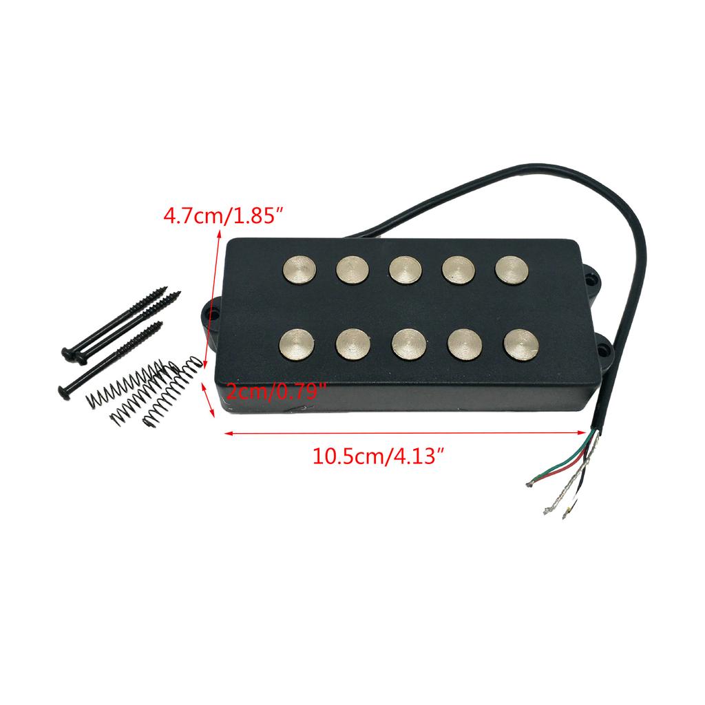 Mini 5-Strings Bass Pickup with Mounting Screws Guitar Bass Pickups Neck Middle Bridge Pickups for Electric Bass Guitars