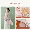Baoshidie 100% Mulberry Silk Double-Sided Scarf & Shawl Gift Set