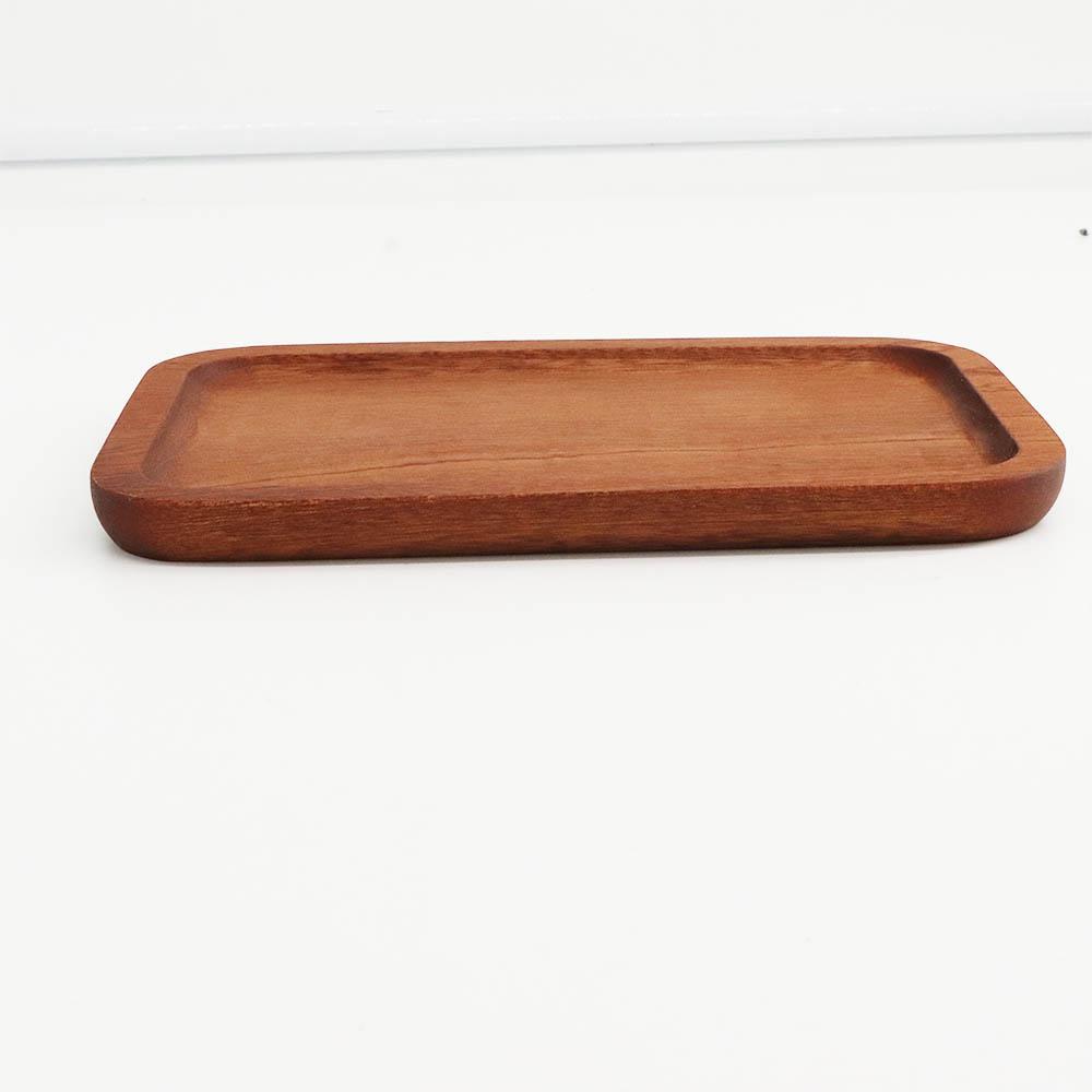 Walnut Color Wood Dried Fruit Tableware Bread Dessert Wooden Tray Food Dish Snack Plate Serving Tray Wooden Plate