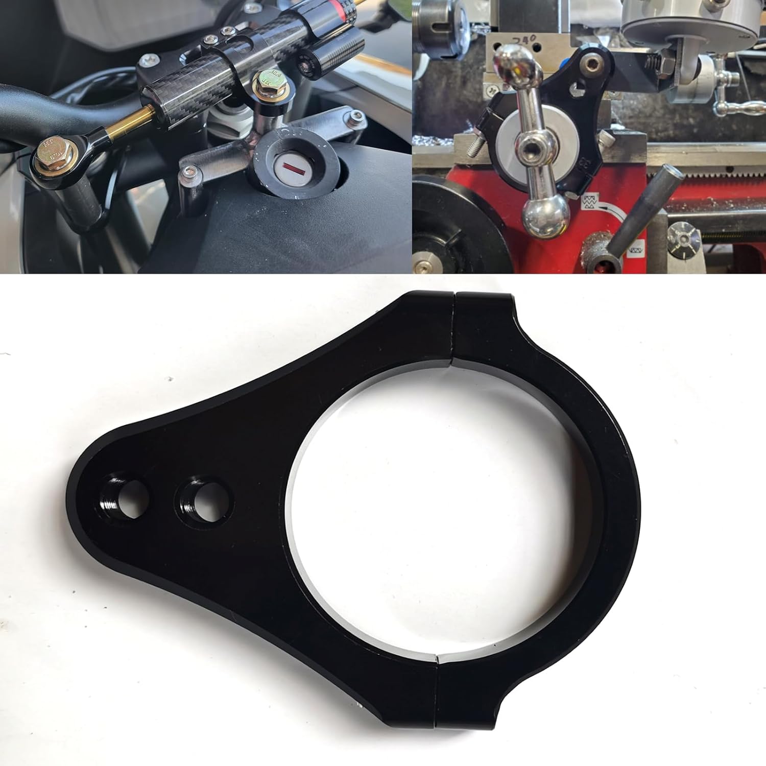 

41mm CNC Aluminum Motorcycle Fork Tube Brackets Steering Damper Frame Mounting Clamp Foot Fixer Hardware Parts Stabilizer Universal 30mm