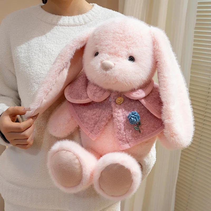 New High Quality Sweet Cute Rabbit Plush Toy Pink Plush Soft Comfortable Doll Suitable For Room Decoration Girl Birthday Gift