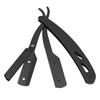 Professional Folding Straight Razor Holder Stainless Steel Beard Shaver Holder Hair Removal Tool Black