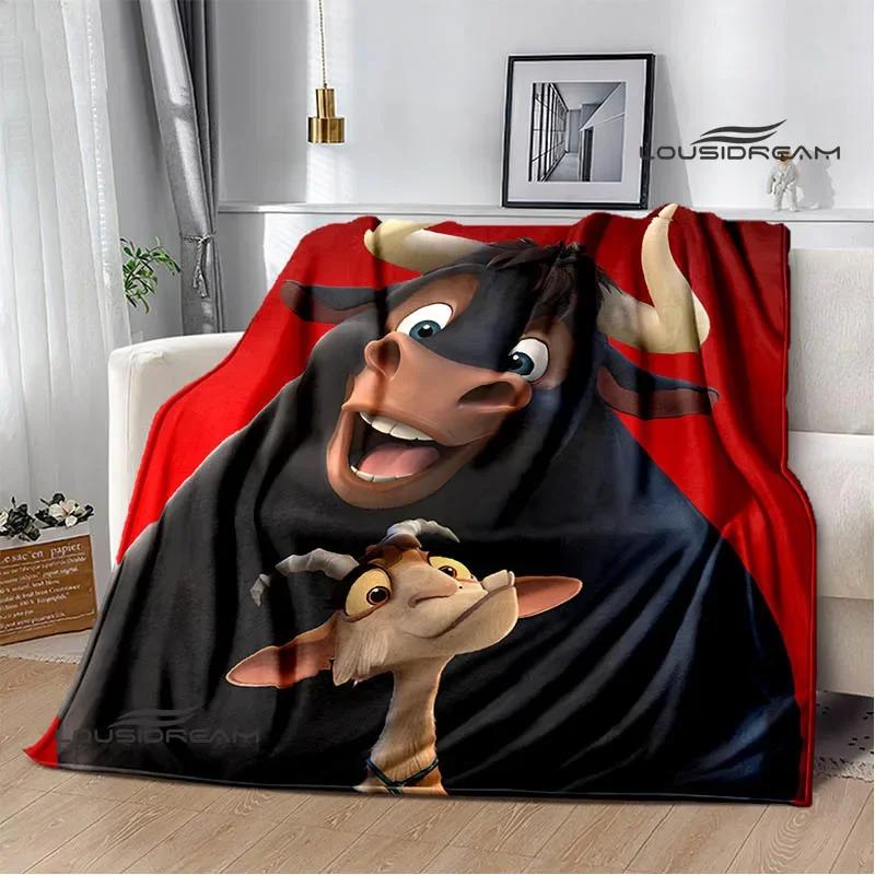 Ferdinand Cartoon-Druck Decke Warme Decke Flanell Weich und Bequem Haus Reise Decke Bettwäsche Geburtstagsgeschenk