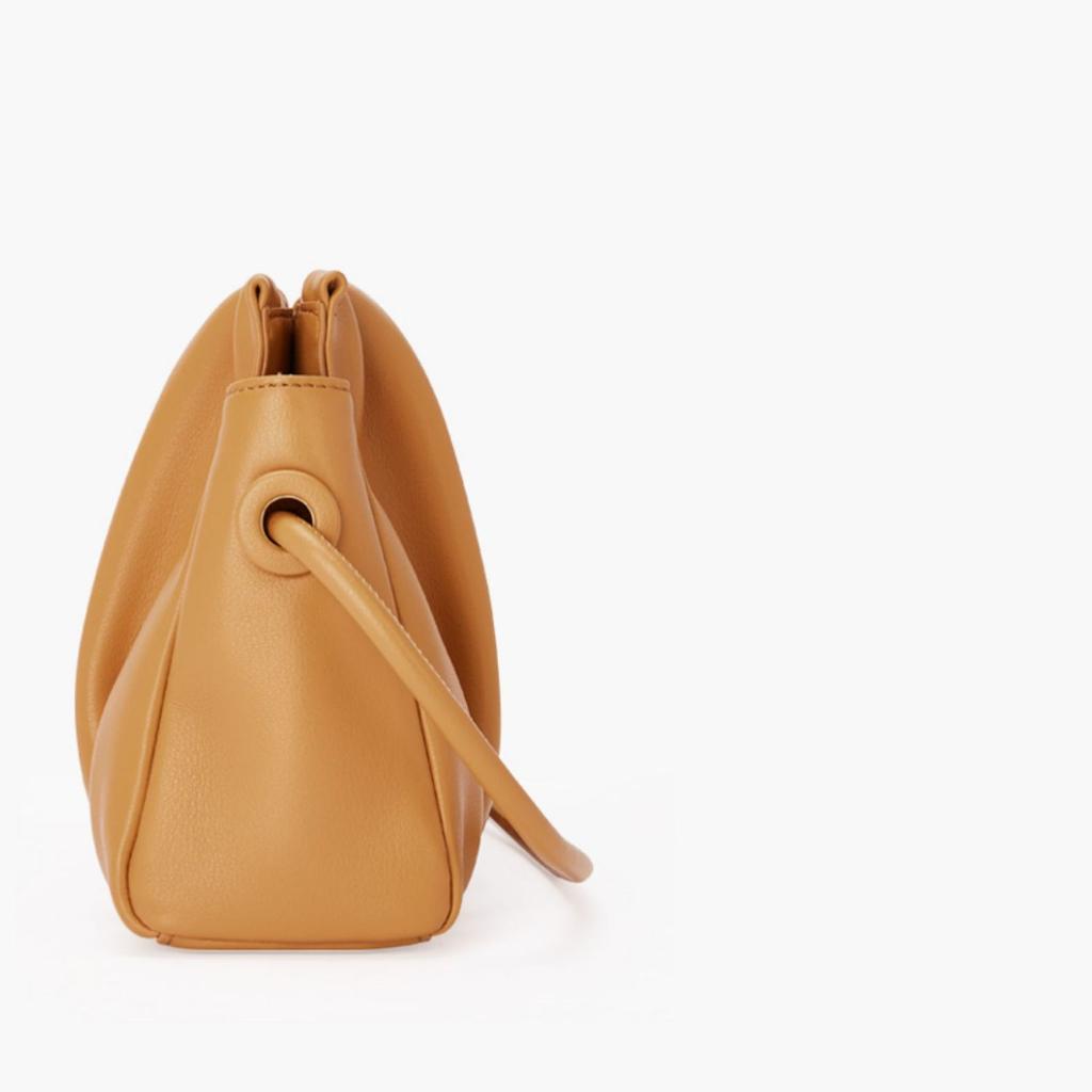 Genunie Bag Fold Design Women's New Simple Texture Soft Cowhide Bag Versatile One Shoulder Straddle Bag Real Leather Bag