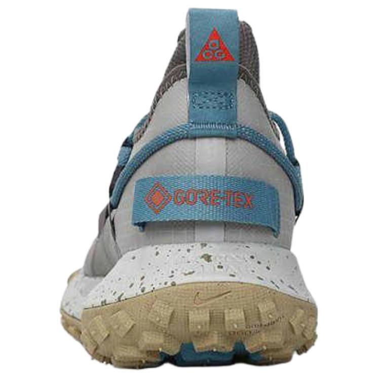 Nike ACG Mountain Fly Low GORE-TEX College Grey Picante Red Herresneakers Ild-Rød Hule-Lime Røyk-Blå IB7328-001
