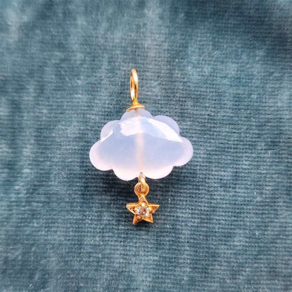 Stainless Steel New Color Cloud Pendant Accessories DIY Gold-plated Color Preservation