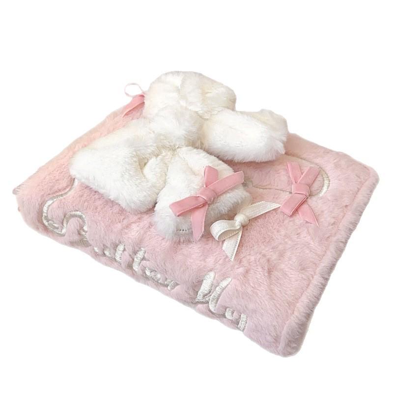 Rosa Rosett A5 4-Ficks Kortpärm: Flickaktigt 3-tums Polaroid Fotoalbum för Förvaring