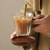 Wooden Plate Espresso Latte Cup Heat-resistant Glass Coffee Cup Creative Coffee Mug  Office