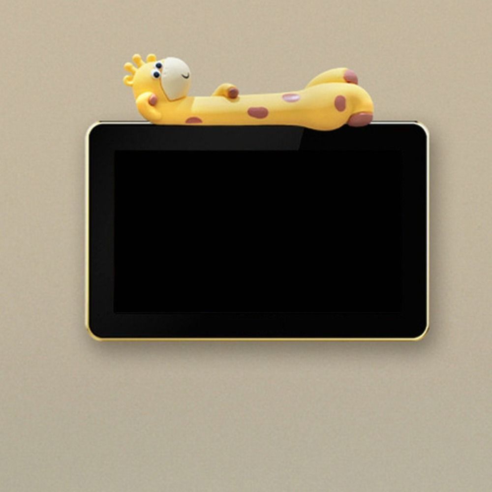 Lying Animal Computer Monitor Decor Mini Dolls Giraffe Ornament Model  Vehicle Workplace