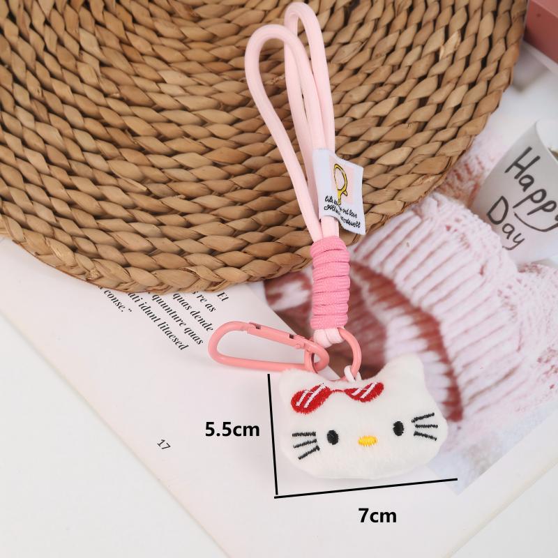 Kreskówkowy Pluszowy Kotek Niedźwiadek Brelok Zawieszka Lalka Ornament