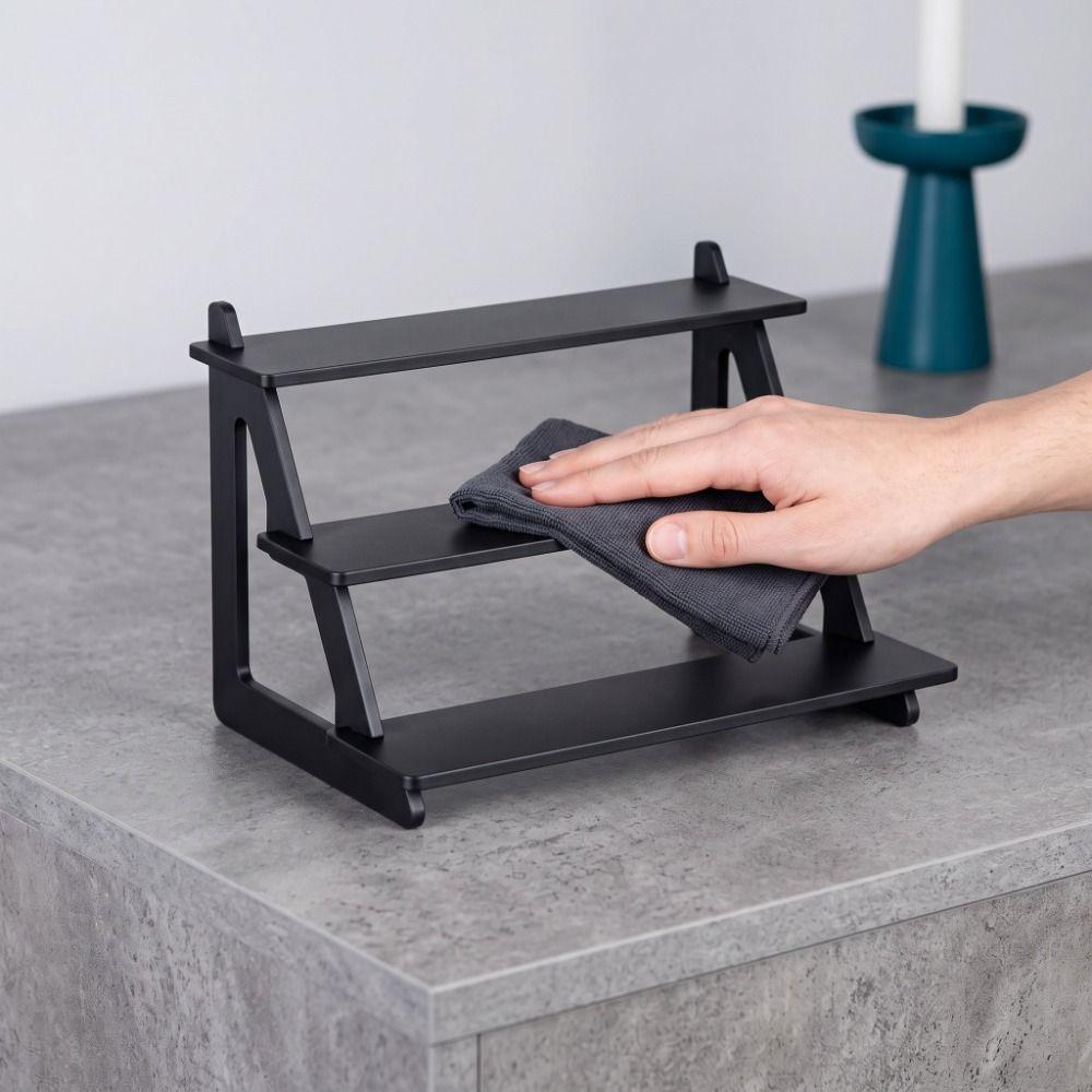 Space Saving Seasoning Storage Rack Portable Retail Display Stand Ladder Display Rack Pantry