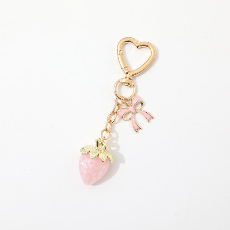 

Yogodlns Cute Strawberry Bag Pendant Kawaii Heart Flower Women Girs Bag Purse Pendant Accessories Gift one size