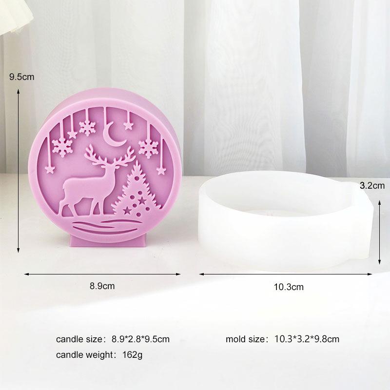New Christmas Candle Silicone Mold 3D Relief Santa Claus Snowman Tree Car Craft Resin Gypsum Soap Mould DIY Candle Making Tools