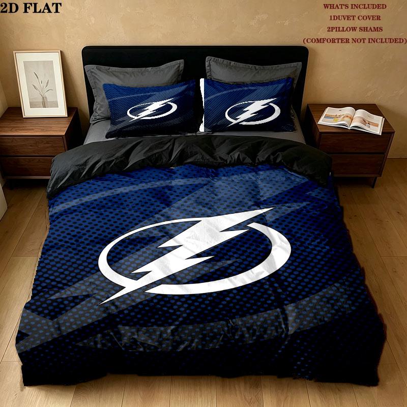 Tampa Bay Muster Bettwäsche Steppdecken-Set Bettdeckenbezug Kissenbezug Heimdekoration Geburtstagsgeschenk (1 * Bettbezug + 2 * Kissenbezug ohne Füllung)