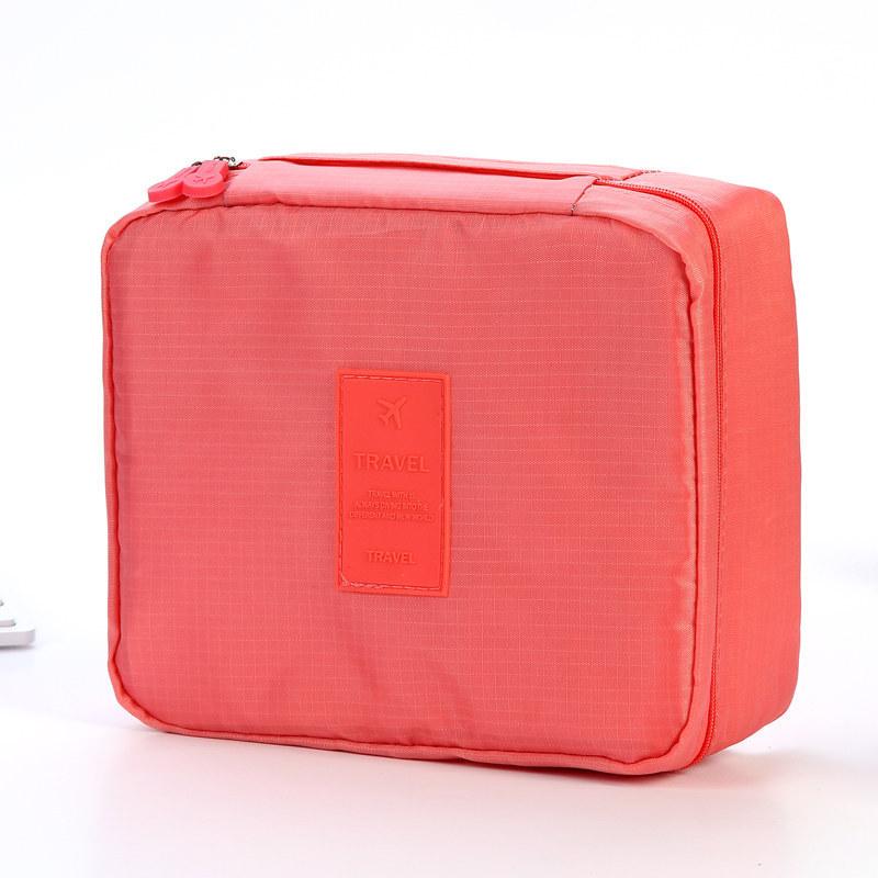 Travel Cosmetic Bag Tear-resistant Multi-Compartment Makeup Organizer Portable Handheld Pouch for Business Trips