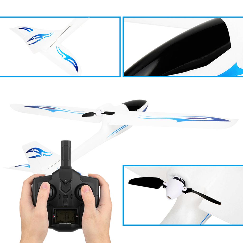 F959S 2.4G 3CH 6 Axle Gyroscope RC Airplane Fixed Wing Remote Control Aircraft(Blue )