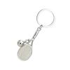 Sporty Zinc Alloy Keychain Featuring Hollowed Tennis Racket Designs Vacuum Electroplated Finish Collector's Accessory