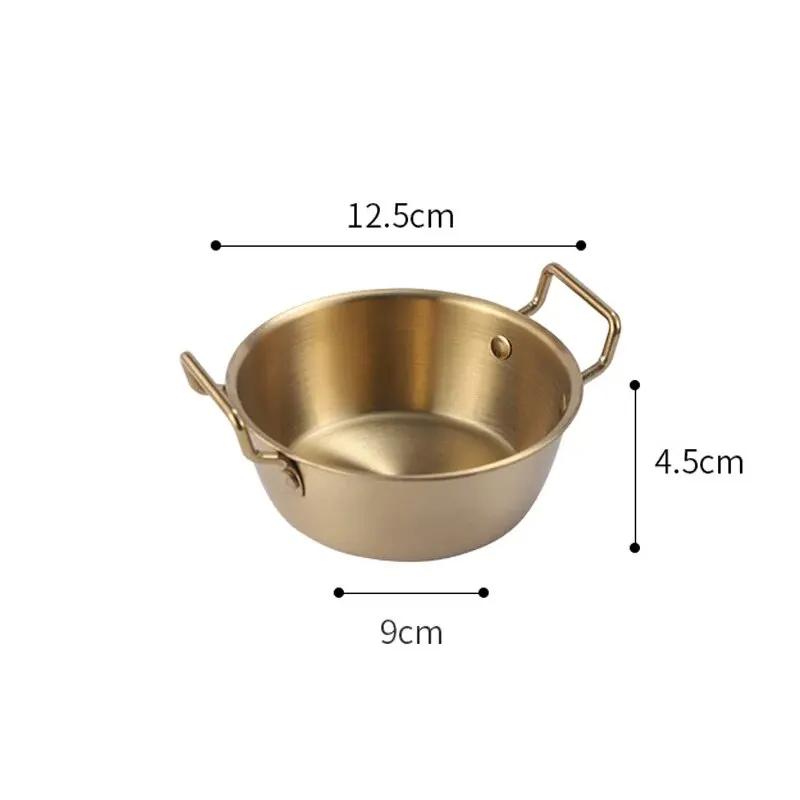 

1 шт. Корейська чаша для локшини швидкого приготування з нержавіючої сталі 304 Корейська миска для рисового вина з ручкою для салату та миски для смаження