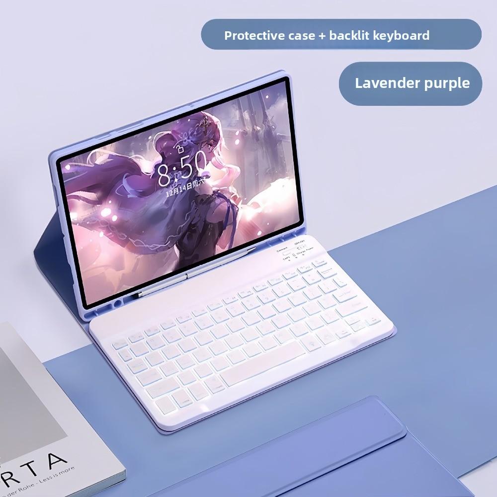 Leather Case for Samsung A9 Plus Tablet with Magnetic Keyboard and S Pen Slot Compatible S9FE