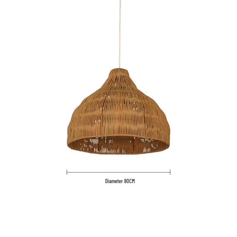 Wabi-Sabi Bamboo Rattan Pendant Lamp: Zen-Inspired Teahouse Lighting