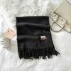 Solid color scarf women's winter new imitation cashmere scarf multi-color warm scarf long shawl