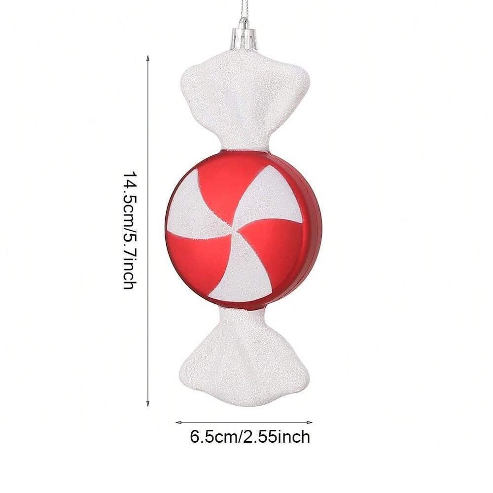 

Красно-белый подвесной рождественский декор - Милые леденцы, леденцы на палочке, для рождественских елок, новогодние подарки для домашнего декора, Navidad 1 PCS