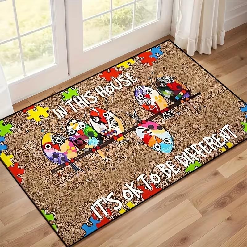 Nordische Bloemen Geometrische Print Deurmat Antislip Absorberende Vloermat Pastel Stijl Keukenkleed 60x90cm