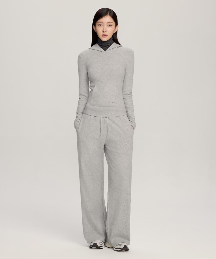 [Set] W Basic Slim Hoodie & W Basic High-Waisted Sweatpants
