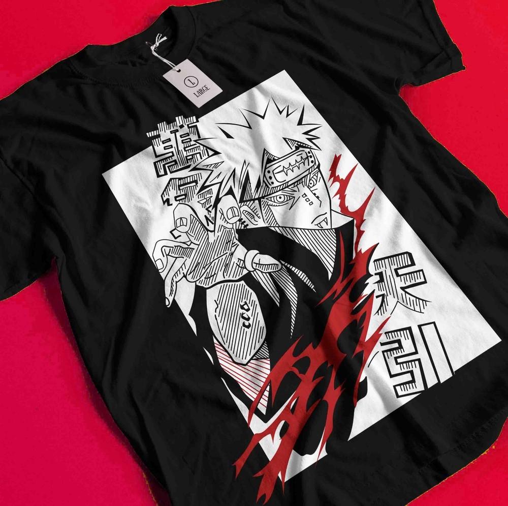 Pain Tshirt Itachi T-Shirt Kisame Shirt Madara Kakashi Naruto Anime Akatsuki Tee BB826