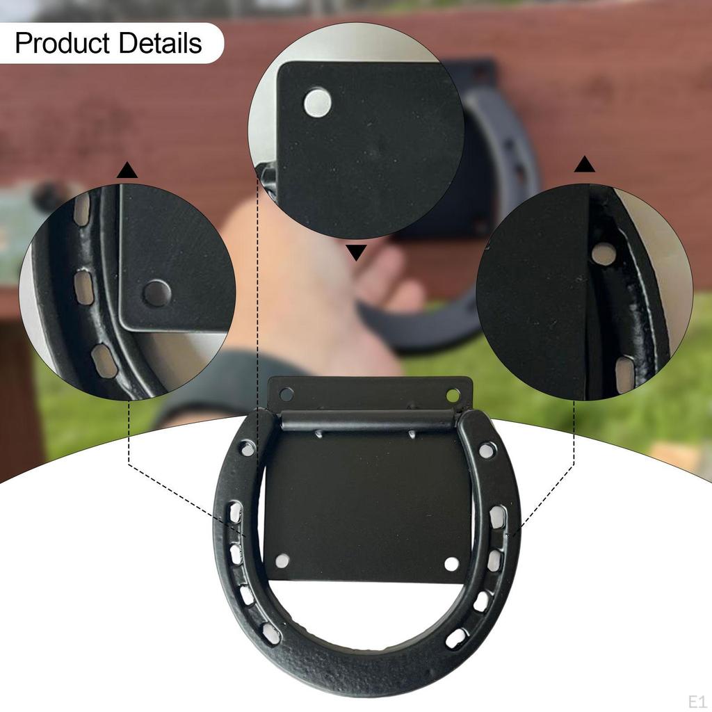 Uvazovací lano pro koně Stájové vybavení Černé Všestranné Pevné 3x3 palce Expanzní šrouby Kování Křížové vazáky Stáj