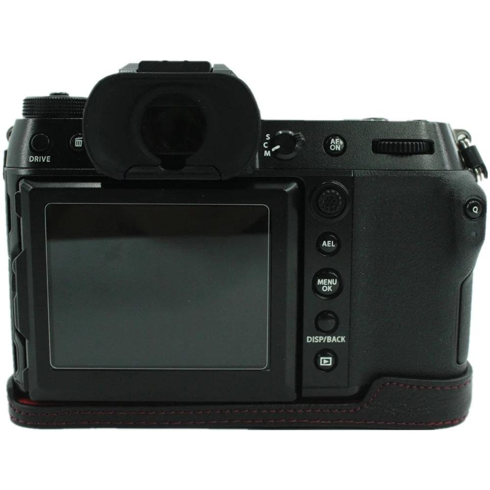 Genuine Leather Half Body Camera Case For Fujifilm Fuji GFX 100S Gfx100s Battery Opening Bottom Cover