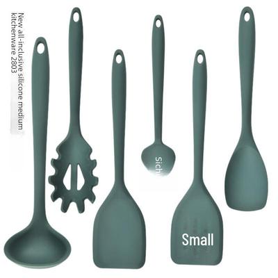 Medium Non-Stick Silicone Spatula & Soup Spoon Set - Heat-Resistant Kitchen Utensils