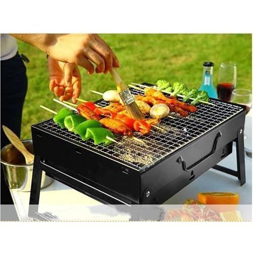 Barbecue grill à charbon de bois, barbecue pliable, portable, pour la cuisine en plein air, le camping, la randonnée, les [508]