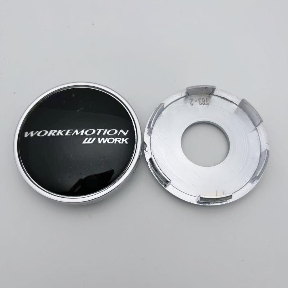 4pcs 63MM /59MM I.D W Work Emotion Logo Badge Car Wheel Center Caps for HRE Wheels Hub Rim Hubcaps Cover Replace Car Accessories