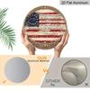 2D Flat, 1pc Round Aluminum Hanging Sign, Vintage Plaque Featuring "American Flag 1776 Declaration of Independence" with THOMAS Jefferson Quote