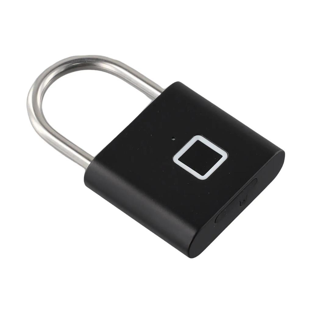 Fingerprint Sensor Smart Lock with USB Rechargeability Waterproof Design Perfect for Securing Bicycles and Travel Gear