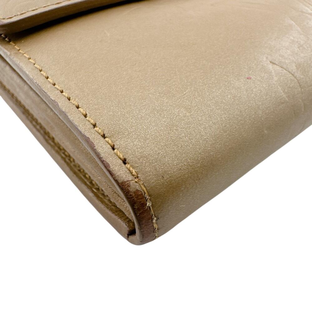 LOUIS VUITTON Monogram mat leather Portefeiulle Sarah Purse beige leather Used