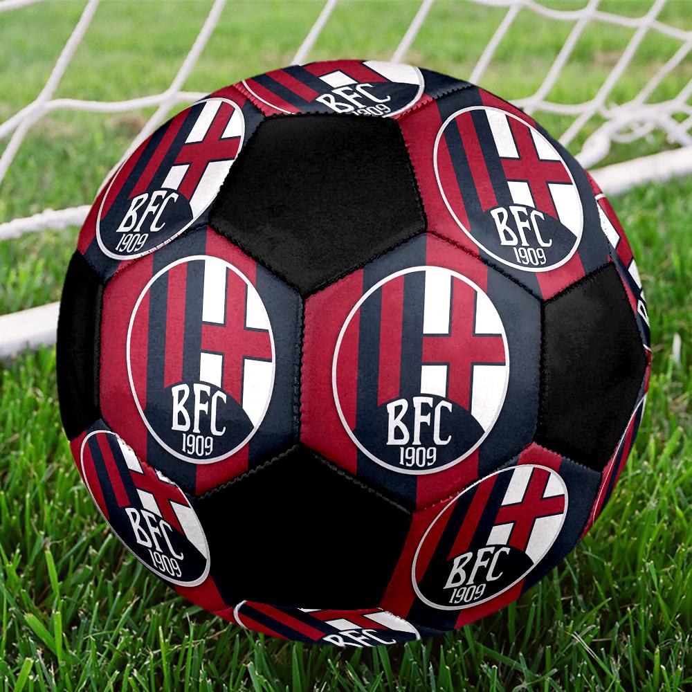 SIZE 5 Bologna FC Soccer Ball Colorful All Ages Machine Stitched PVC Competition Ready Durable High-Bounce