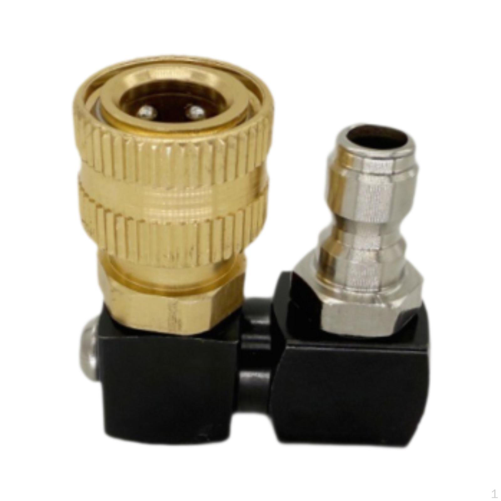 

Coupler for Pressure Washers, 1/4-Inch Quick Connect Accessory, Heavy-Duty, High-Pressure Washer Black Aluminum head