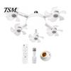 Foldable Blade Ceiling Fan 3/4/5 with Light & Remote Control, 2-in-1 Silent LED Drone Bedroom Blades, 3-Speed Dimmable E27 Socket for Kitchen