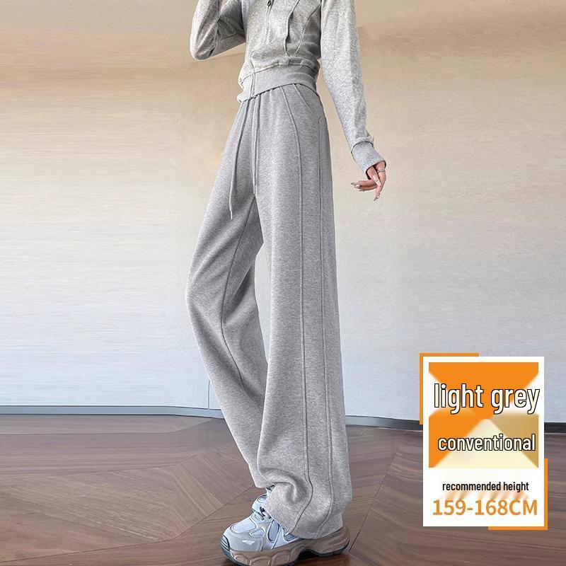 

Женские трикотажные брюки с высокой посадкой и широкими штанинами для миниатюрных на весну и осень S