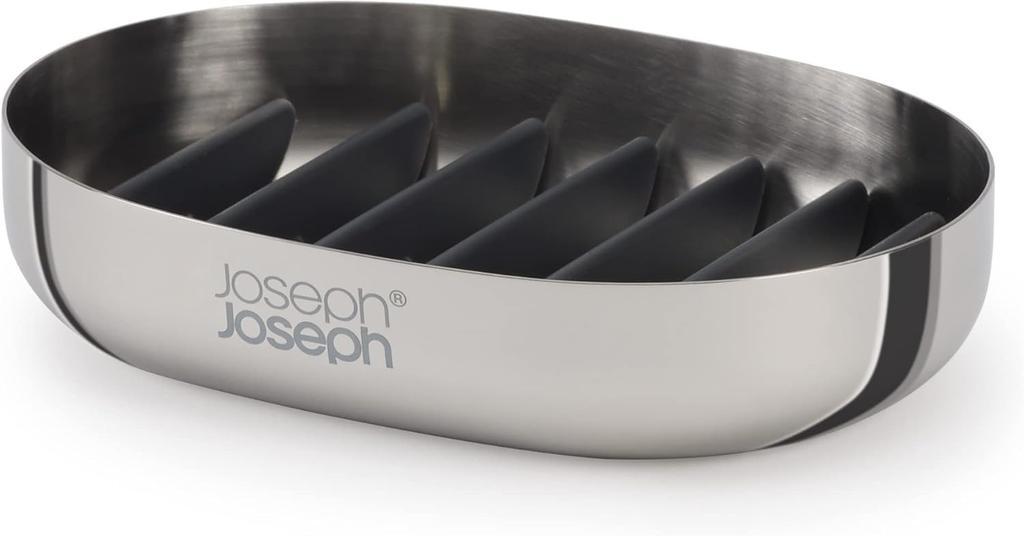 Joseph Joseph Soap Stand, Compact Soap Dish, Easy Store Luxe Stainless Steel [Authentic Product] 70579