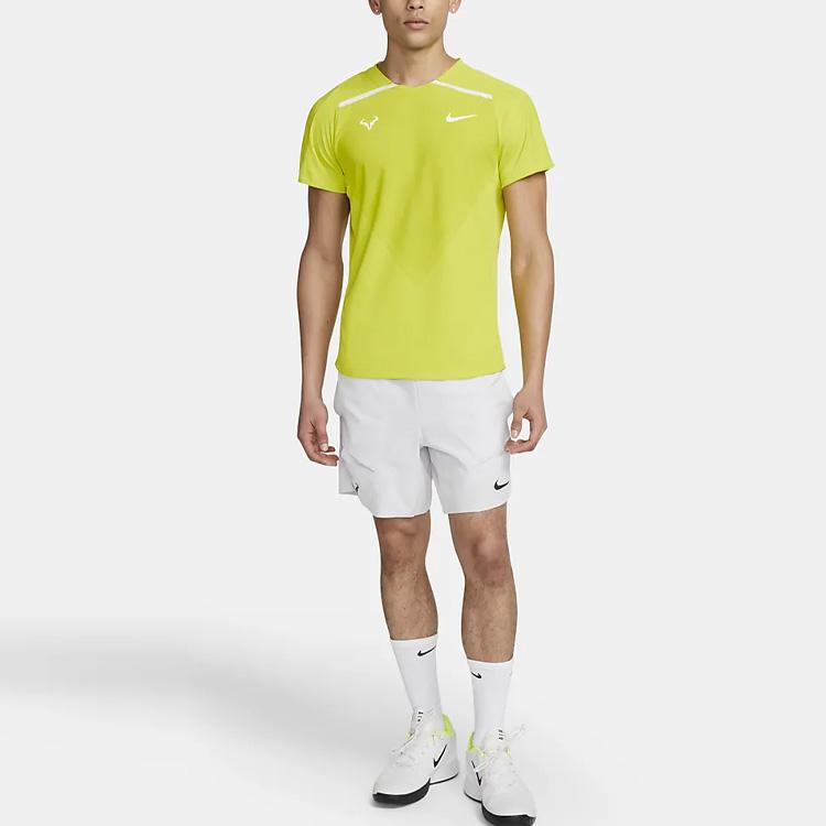 Nike Logo Print Crew Neck Fitted Short Sleeve T-Shirt Men Tops Green DD8540-308